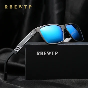 RBEWTP Originale Top Polarizat ochelari de Soare Brand de Aluminiu Magneziu Pătrat Oglindă Men Sport de Conducere Ochelari Ochelari Oculos De Sol