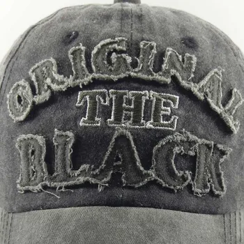 Reglabil Spălat Șapcă de Baseball Montate Snapback Hat pentru Barbati Os Femei Gorras Casual Casquette Scrisoare Capace Negre