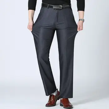 Stil nou Toamna Iarna Barbati Slim Casual Pantaloni de Moda de Afaceri Stretch Pantaloni pentru Barbati Brand Straight Pant Black Navy Plus Dimensiune