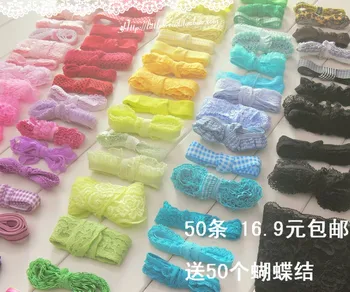 Wholesal 50M/lot Colorate Dantela Elastica Chingi Lenjerie de Marginea Materialului Pentru DIY Îmbrăcăminte/Haine de Cusut Chingi Panglică Bandă de susținere