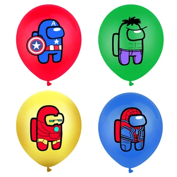 1Set Printre Noi cu Super-Erou Balon Latex cu Heliu balon Joc Temă Petrecere de Aniversare Fericită Decoratiuni Jucării de Desene animate Pentru Copii