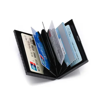 2019 Unisex Fibra de Carbon RFID Card de Portofel Metal Plastic Deținătorii de Carduri de Călătorie Portofel Pașaport Titular Document Organizator Portofele