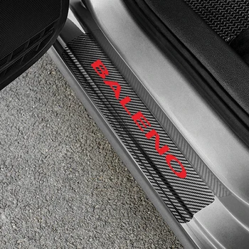 4D Fibra de Carbon Autocolante pentru Suzuki Baleno Parte Auto Accesorii Auto Pragului Ușii Paznicii Praguri de Acoperire Autocolant 4BUC