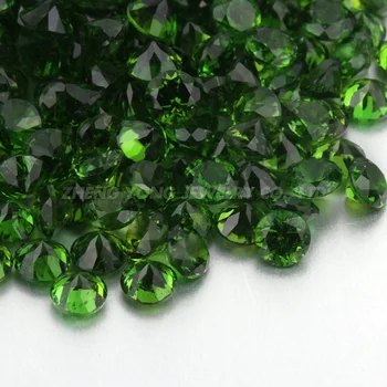 500pcs/lot 1.0-2.5 mm în Vrac Margele din Piatra Naturala Ridicata Rotund Brilliant Cut Culoare Verde Natural Diopsid Pentru Bijuterii