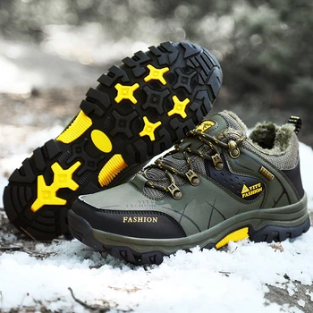 Adidasi de Iarna Noi Zapada Ghete Barbati Casual Moda coreeană Confortabil Dantelă-up de Mari Dimensiuni Glezna Cizme Pantofi pentru Bărbați 2019