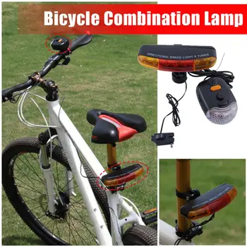 Biciclete Lumina Impermeabil Spate Coada de Lumină Lumina de Semnalizare 7 super-luminos LED-uri ciclism Montan Lumină de Siguranță lampa de control