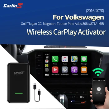 Carlinkit 2.0 CarPlay Adaptor Wireless pentru VW Tiguan Volkswagen Golf Passat Touran Polo Bora CC Jetta Lamando Lavida Magotan Kit