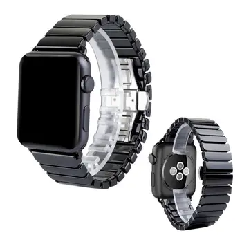 Ceramica Curea pentru Apple Watch Band 44 mm 40 mm iwatch trupa 42mm 38mm Lux din oțel Inoxidabil, catarama bratara Apple watch 4 5 3 2 1