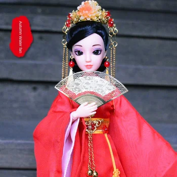 Chineză Stil de Costum de 30cm Păpușă Jucărie Ulei Umbrelă de Hârtie Cupru Oglindă Piersic Fan Palatul Felinar Decorativ elemente de Recuzită ZL971