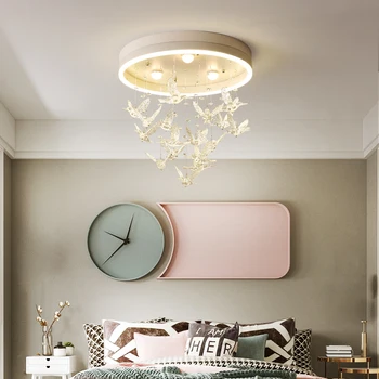 Colibri cu LED-uri moderne lustra pentru sufragerie, dormitor, camera copii, camera roz/alb/maro candelabru de iluminat lustru