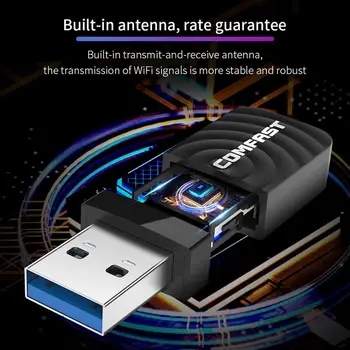 COMFAST CF-812AC Mini USB 3.0, placa de Retea Wireless 1300Mbps Ethernet Dongle WiFi Adaptor Receptor 5.8/2.4 GHz Dual Band