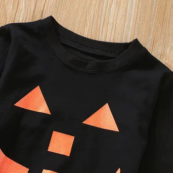 Copilul Fete pentru Copii de Halloween Set de Desene animate de Imprimare T-shirt, Blaturi+Dovleac Tinutele vestimentare kiz cocuk elbise 30