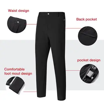 De Încălzire izolate Pantaloni Lavabil USB Electrice Incalzite Thermal Pantaloni pentru Bărbați de Iarnă în aer liber