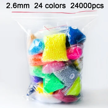 DOLLRYGA 72000pcs/geanta Hama Margele 72 Culori 2.6 mm Perler margele Puzzle Educație Jucărie Siguranța Șirag de mărgele de Puzzle Pentru Copii abalorios