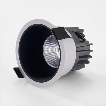Estompat Încastrat Anti Glare LED COB Spoturi 9W/12W/15W LED Tavan Lumini la fața Locului AC85~265V Fundal Lămpi de Iluminat Interior