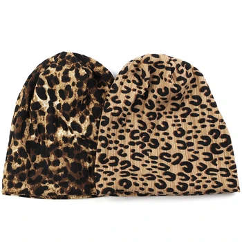 Geebro 2020, Copii De Moda Toamna Iarna Pălărie Cald Nepriceput Căciuli Pentru Copii Fete Baieti Din Bumbac Imprimeu De Leopard Brand De Pălării Gorros