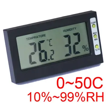 Higrometru Digital de Temperatură și Umiditate Metru Termometru Digital display LCD RH Max Min 0~50 ° C TEMP 10%~99%RH