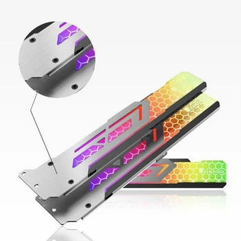 Jonsbo VC-3 LED-uri RGB Schimbarea Automată a Imaginii Card Suport 3Pin Radiator din Aluminiu Titular