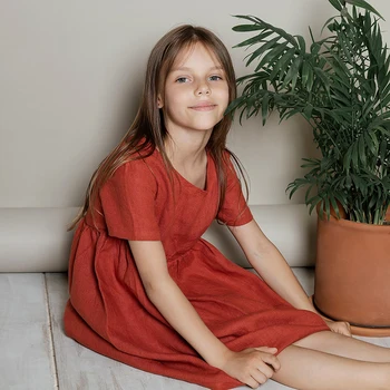 Lenjerie de fata Mori rochie de vară 2020 nou de îmbrăcăminte pentru copii literare de bumbac și lenjerie de scurt-maneca rochie de printesa TZ30