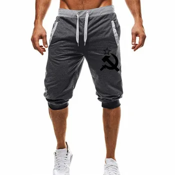Noul Brand de Moda pantaloni Scurți Bărbați 2019 Mens cccp Harajuku print pantaloni Scurti Fitness Masculin Pantaloni Jogger Shorts Hommes Plus Dimensiune M-XXXL