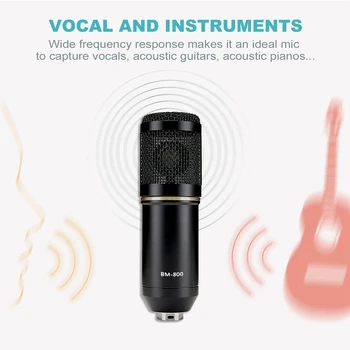 Noul Profesional de Microfon cu Condensator Pachet, BM-800 Profesionale Mic Set pentru Studio de Înregistrare și de Radiodifuziune-ABFN