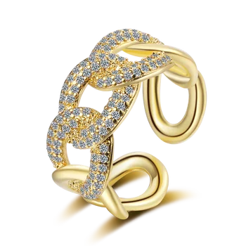Personalizate De Moda 925 Inel Argint Cu Micro Diamant Lanț Inel Pentru Femei Și Bărbați Bijuterii Cadou