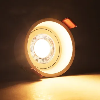 Profund Anti-Glare LED Tavan corp de iluminat cu Unghi Reglabil Spot COB led 15W 12W 7W Dormitor Bucatarie led Încastrat tip Downlight