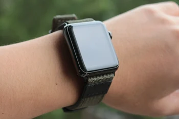URVOI curea pentru apple watch serie SE 6 5 4 3 2 1 durabil banda pentru iwatch în aer liber simt panza cu piele naturala design modern