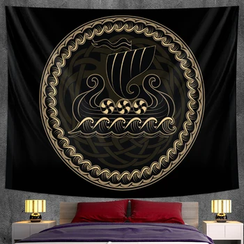 Viking energie spirituală de meditație talisman acasă decorare tapiserie vrăjitorie tapiserie Hippie, Boem decor yoga mat