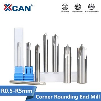 XCAN Raza de Rotunjire a colțurilor Cutter R0.5-R5.0 Rundă Peste End Mill Carbură de Tungsten Router pentru CNC Raza de Frezat Instrument