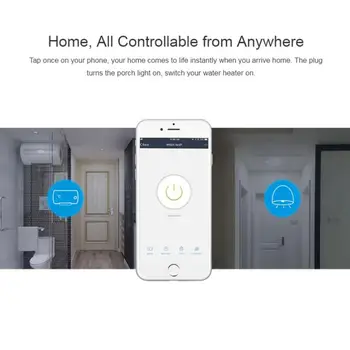 16A Smart Home UE WIFI Smart Plug Alexa Voce de Control de la Distanță fără Fir Socket Statistica Inteligente de energie Electrică, Priză de Putere