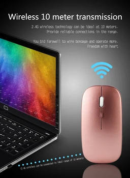 2.4 G Wireless Reîncărcabilă, Încărcare Mouse-ul Ultra-Subțire Tăcut, Mut Biroul Notebook Soareci Opto-electronice Pentru Biroul de Acasă TSFH
