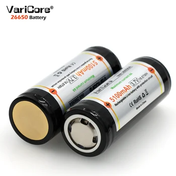 2 BUC VariCore Protecție 26650 5100mAh 3.7 V Li-ion Baterie Reîncărcabilă cu PCB 4A 3.6 V Putere baterii pentru Lanterna