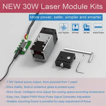 30W cu Laser Modulul Laser Cap 450nm Albastru Laser TTL Modul Stabilit pentru Laser Masina de Gravat Lemn Marcarea Instrument de Tăiere