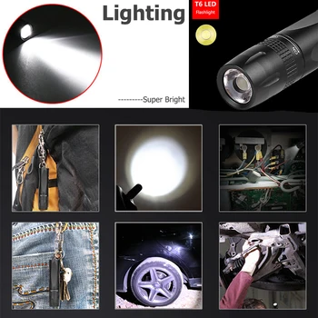 4000LM Mini Lanterna Super-Luminos Lanterna de Buzunar cu Breloc T6 LED Lanterna rezistent la apa Lanterna Lanterna Portabil