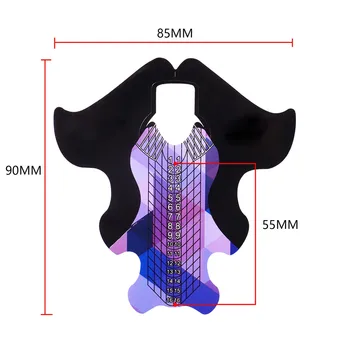 500pcs Profesionale Pătrat Romb Stiletto Unghii Forma Acrilice Curba de Unghii UV Gel de Unghii Extensie Ghid Formă de Auto-Adeziv Autocolant