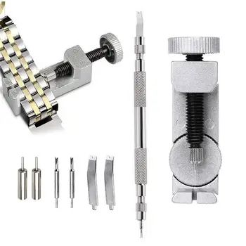 9pcs/set Reglabil Metal Trupa Ceas Curea de Primăvară Bar Link-ul de Pin Remover Bratara Instrument de Reparații de Dezmembrare Kit Set pentru Ceasornicar