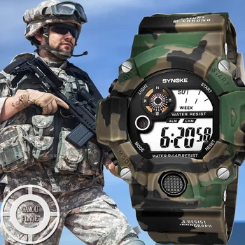Bărbați Femei Impermeabil Fagetan Încheietura Ceas Sport ABS UV Multifunctional Digital Ceas Electronic Camuflaj Casual, Ceasuri Militare