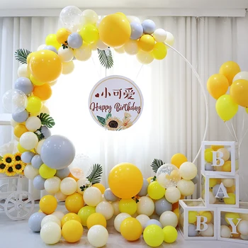 Cercul Balon cu Stand Titular Balonul Rotund Cadru Arc Inel pentru Copii de Ziua Copilului Duș Nunta Fundal Partidul Decor Baloane
