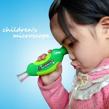 Copii Microscop Experiment de Jucarii pentru Copii Portabil din material Plastic Biologice de Învățare de Învățământ Microscop de Jucarie