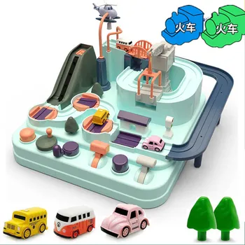 Copilul Piste de Curse Vagon de Jucării Eco-friendly Manual de utilizare Masina de Aventura Piese Jucarii Educative Jocuri de Masă pentru Copii Cadouri