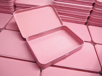 Dimensiune:133x88x20mm roz metal cazul cosmetice de ambalare cutie de promovare cutie cadou de staniu apă caseta de culoare fard de ochi caz de metal