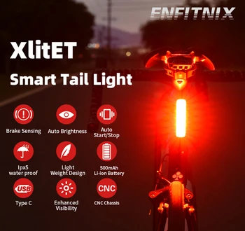 ENFITNIX XlItET 2020 Bicicletă NOUĂ stopuri Inteligent senzor lumini de Frână usb xlite100 Road bike MTB stopurile din Spate