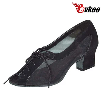 Evkoodance Practică Pantofi de Dans Evkoo 5/6/7 cm Toc Material de Plasă Respira Liber Fete dansurile de Bal Pantofi Evkoo-182