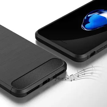 Fibra de Carbon Subțire TPU Moale cu Capac de Silicon de Caz Pentru iPhone 5 5S SE 6S 6 7 8 Plus 5S XS X XR XSMAX