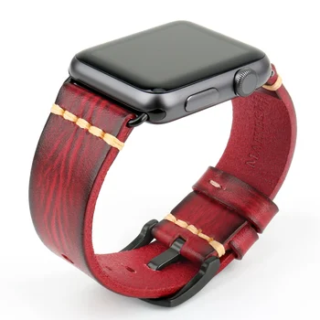 Maikes Ceas Accesorii Pentru Apple Watch Benzi 42mm 44mm Apple Watch 38mm Curea 40mm Culoare Roșie Seria 5 4 3 2 1 iwatch Bratari