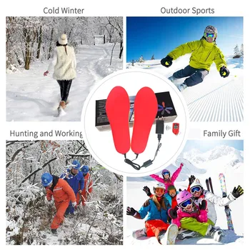 Noi 2000mAH Încălzire Tălpi interioare de Iarnă Electrice Incalzite Branțuri pentru Schi, Snowboard, Pescuit, Vânătoare Cizme Pantofi Termică Picior mai Cald