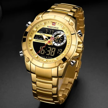 Noi NAVIFORCE Sport Bărbați Ceasuri de Lux de Top de Brand Cuarț Ceas de mână de Om Impermeabil Dual Time date Ceas de Aur Relogio Masculino