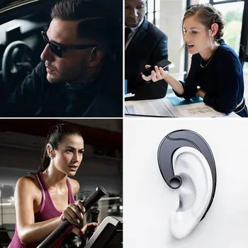 Noile Căști fără Fir Bluetooth de Ureche-Cârlig Ultra Light Conducție Osoasă Căști Bluetooth Mini Sport Cască pentru Telefon Mobil