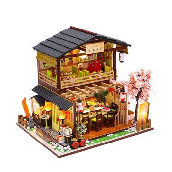 Păpușă japoneză casa DIY Japonez de arhitectură în stil sushi restaurant Creativitatea handmade casa papusa cadou de ziua de nastere